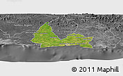 Satellite Panoramic Map of San Pedro de Macoris, desaturated