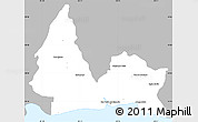 Gray Simple Map of San Pedro de Macoris, single color outside