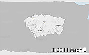 Gray 3D Map of Sanchez Ramirez, single color outside