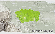 Physical 3D Map of Sanchez Ramirez, lighten, semi-desaturated