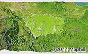 Physical 3D Map of Sanchez Ramirez, satellite outside