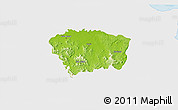 Physical 3D Map of Sanchez Ramirez, single color outside