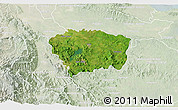 Satellite 3D Map of Sanchez Ramirez, lighten