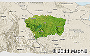 Satellite 3D Map of Sanchez Ramirez, shaded relief outside