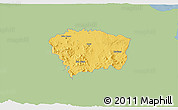 Savanna Style 3D Map of Sanchez Ramirez, single color outside