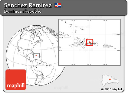 Blank Location Map of Sanchez Ramirez