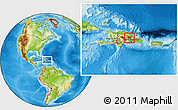 Physical Location Map of Sanchez Ramirez, within the entire country