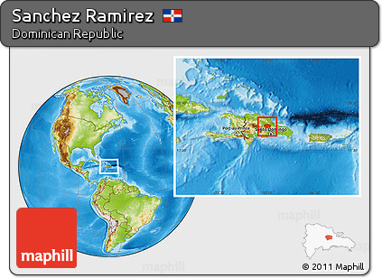 Physical Location Map of Sanchez Ramirez