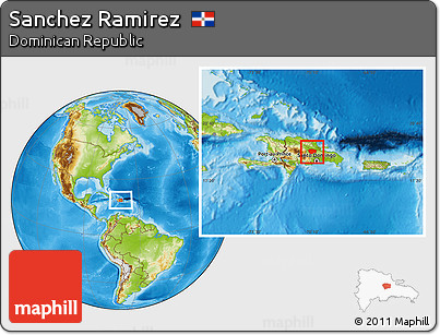 Physical Location Map of Sanchez Ramirez
