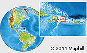Physical Location Map of Sanchez Ramirez, highlighted country