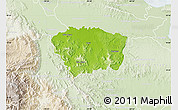 Physical Map of Sanchez Ramirez, lighten