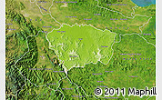 Physical Map of Sanchez Ramirez, satellite outside