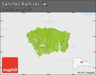 Physical Map of Sanchez Ramirez, single color outside