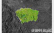 Satellite Map of Sanchez Ramirez, darken, desaturated
