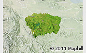 Satellite Map of Sanchez Ramirez, lighten