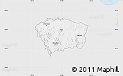 Silver Style Map of Sanchez Ramirez, single color outside