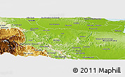 Physical Panoramic Map of Sanchez Ramirez