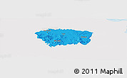 Political Panoramic Map of Sanchez Ramirez, single color outside