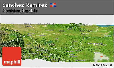 Satellite Panoramic Map of Sanchez Ramirez