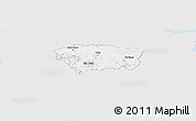 Silver Style Panoramic Map of Sanchez Ramirez, single color outside