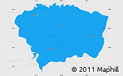 Political Simple Map of Sanchez Ramirez, single color outside