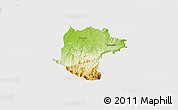 Physical 3D Map of Santiago Rodriguez, single color outside