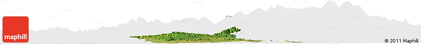 Satellite Horizon Map of Santiago Rodriguez, single color outside
