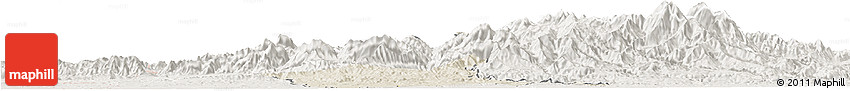 Shaded Relief Horizon Map of Santiago Rodriguez, lighten