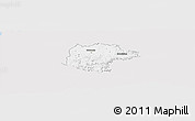 Silver Style Panoramic Map of Santiago Rodriguez, single color outside