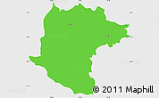 Political Simple Map of Santiago Rodriguez, single color outside