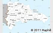 Gray Simple Map of Dominican Republic, single color outside
