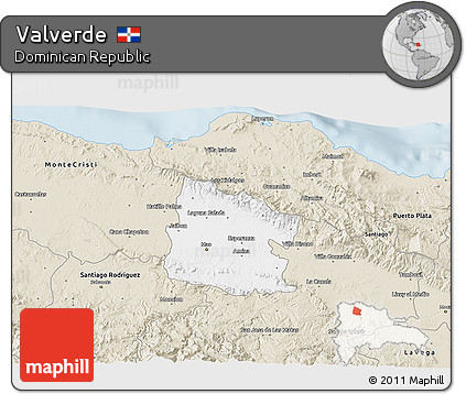Classic Style 3D Map of Valverde