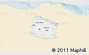 Classic Style 3D Map of Valverde, single color outside