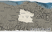Shaded Relief 3D Map of Valverde, darken