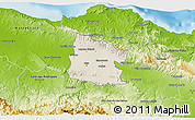 Shaded Relief 3D Map of Valverde, physical outside