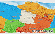Shaded Relief 3D Map of Valverde, political outside