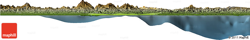 Physical Horizon Map of Valverde, darken