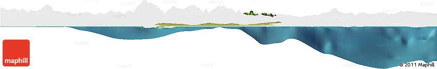 Satellite Horizon Map of Valverde, single color outside