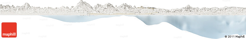 Shaded Relief Horizon Map of Valverde, lighten