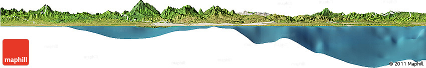 Shaded Relief Horizon Map of Valverde, satellite outside Shaded Relief Horizon Map of Valverde, satellite outside