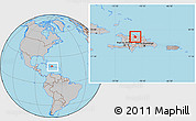 Gray Location Map of Valverde, within the entire country