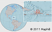 Gray Location Map of Valverde, hill shading