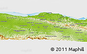 Physical Panoramic Map of Valverde