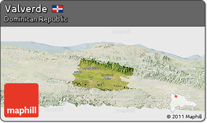 Satellite Panoramic Map of Valverde, lighten