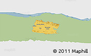 Savanna Style Panoramic Map of Valverde, single color outside