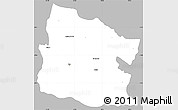 Gray Simple Map of Valverde, single color outside