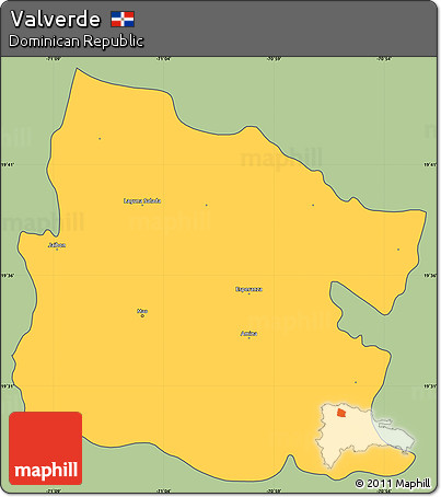 Savanna Style Simple Map of Valverde, cropped outside