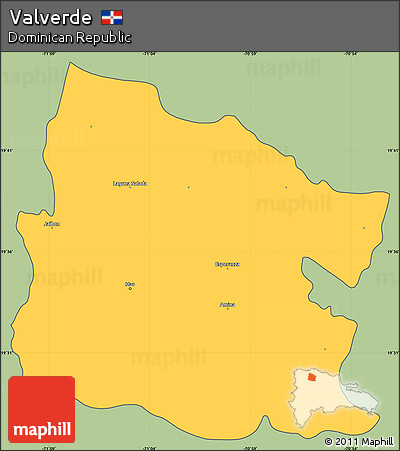 Savanna Style Simple Map of Valverde, cropped outside