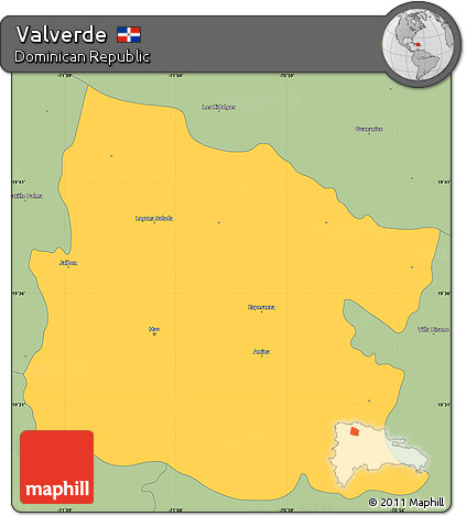 Savanna Style Simple Map of Valverde