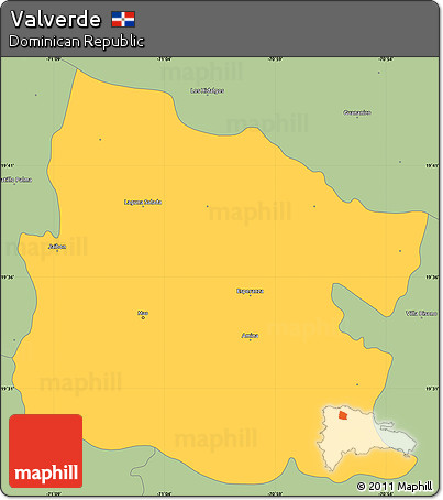 Savanna Style Simple Map of Valverde